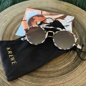 KREWE BLACK WHITE MARIGNY SUNGLASSES CUTE NWT